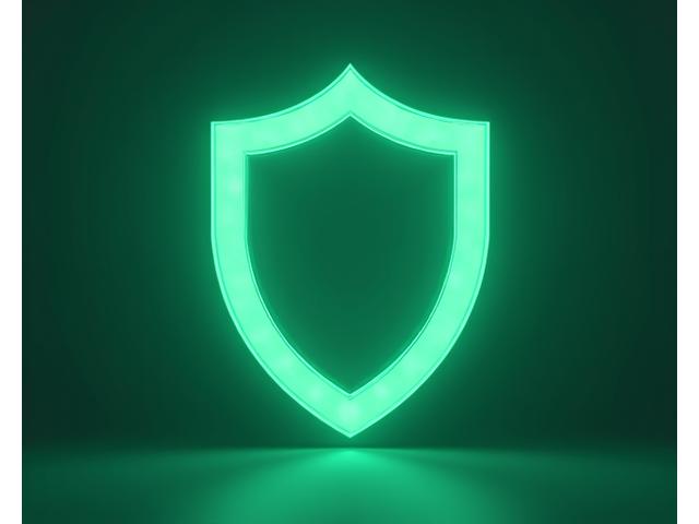 Stylized abstract graphic representing digital security and community trust, using interconnected shields and soft glowing lines. Colors are primarily the brand's primary green and light blue hues, conveying confidence and protection.