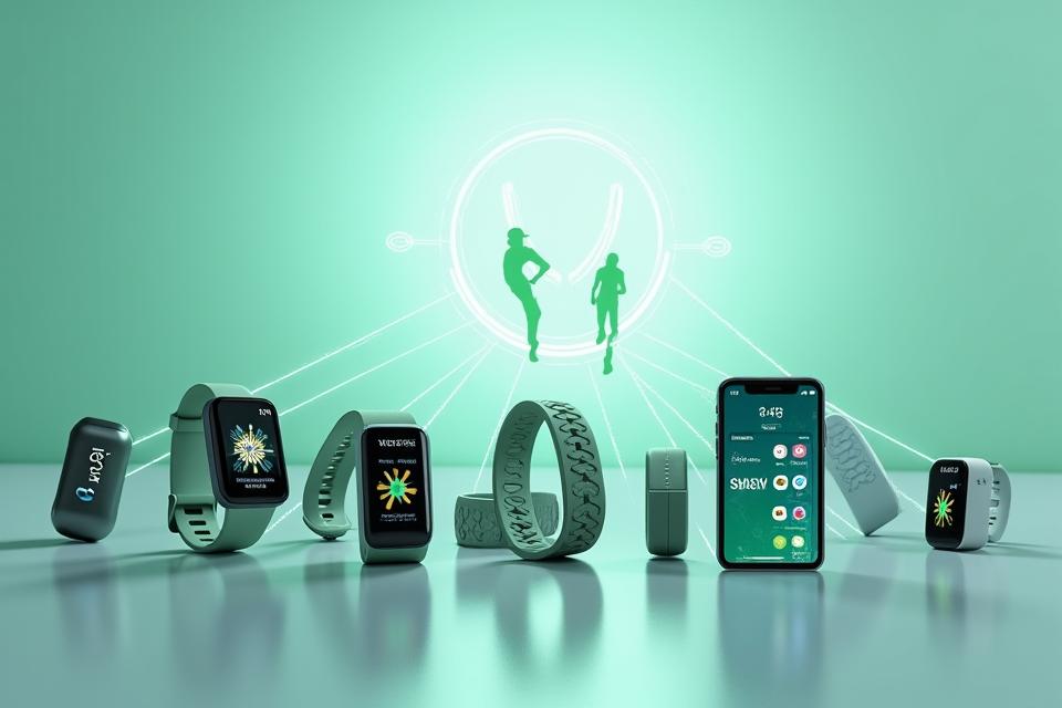 A visual representation of various wellness devices and apps (e.g., smartwatch, phone with health apps, fitness tracker) seamlessly connecting to a centralized VitaGrove interface, signifying broad compatibility